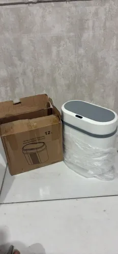 Lixeira inteligente automática com sensor de movimento de 12 litros