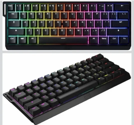 Teclado Gamer Wooting 60he+ Preto Mecânico