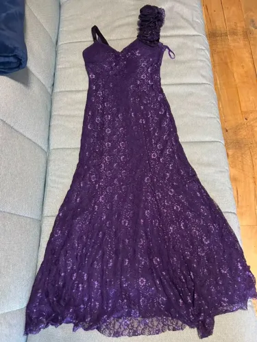 Vestido de Festa (Formatura / Madrinha) - Cor Roxo - Usado 3X