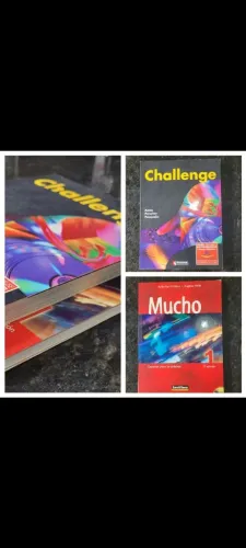 Kit c 2 livros vol único Inglês Challange e Mucho novos