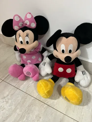 Casal Mickey e Minnie de Pelúcia - 50cm com Selo Bordado (Originais)
