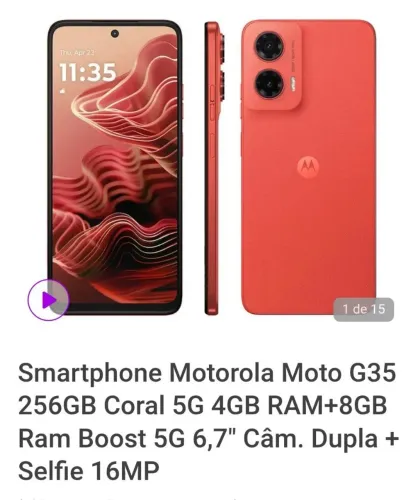 Motorola G35 256gb Cor Coral