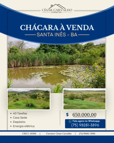 CHÁCARA EM SNATA INÊS - 40 TAREFAS