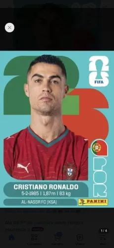 Vendo figurinha da copa do mundo do Cristiano Ronaldo