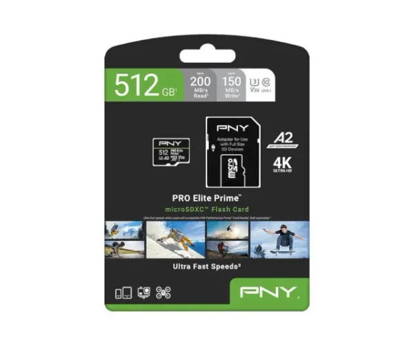 Cartão De Memória Adata Pro Elite Prime, Micro SD, 512GB, Classe 10, Novo, Lacrado