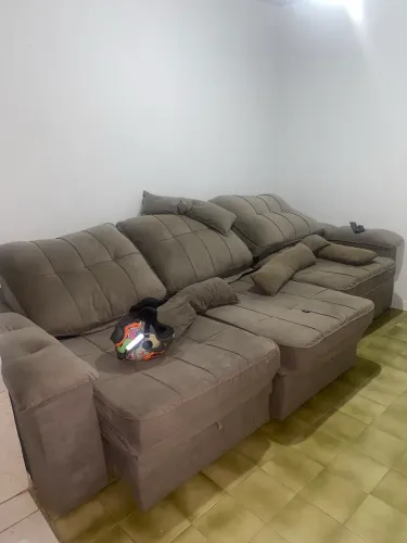 Sofá retrátil reclinável 3 metros