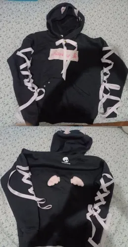 Moletom sharksock preto com fitas e detalhes