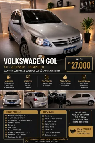 Volkswagen Gol Geração V 1.0 8V MI Total Flex Mec. 4P 2011