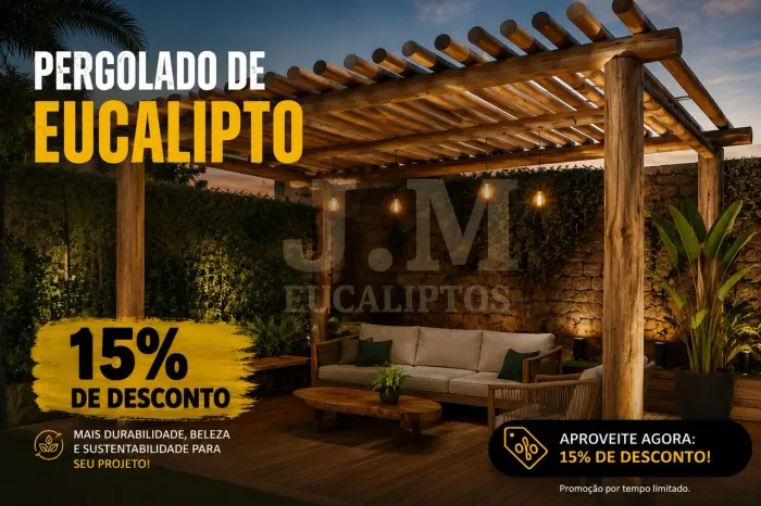 Pergolado de eucalipto 100% tratado