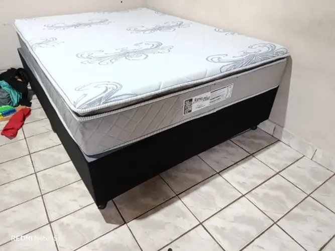 Cama Box Casal Colchão D33 com Pilow Top Novo na Promoção