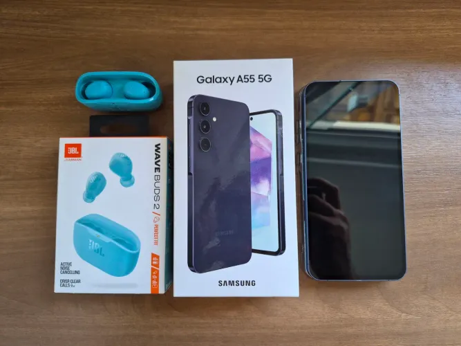 Samsung Galaxy A55 128GB + JBL Wave Buds 2 Novo