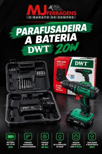 PARAFUSADEIRA A BATERIA DWT