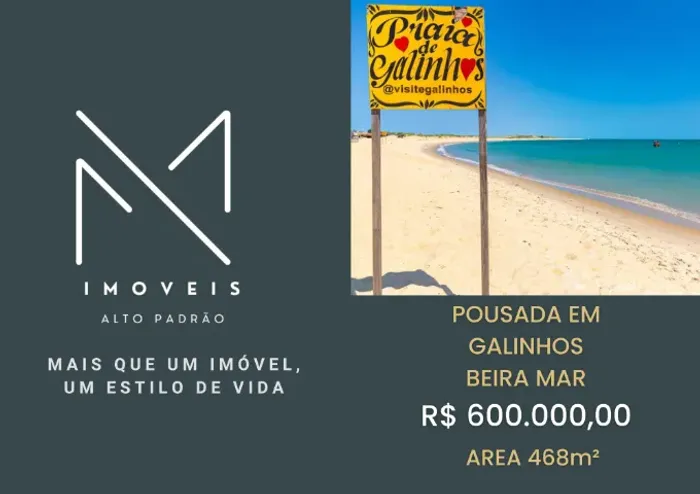 Oportunidade Pousada em Galinhos, Apenas 20m da Praia