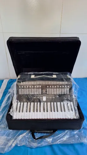 Acordeon Michael ACM12007N - 120 Baixos - Praticamente Novo (aberto apenas para teste)