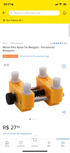 Chave para segurar relógio 