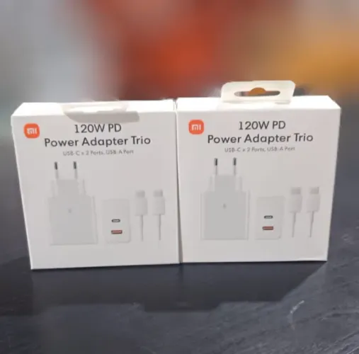 Carregador Xiaomi 120W Com Entrada Tipo C e Usb