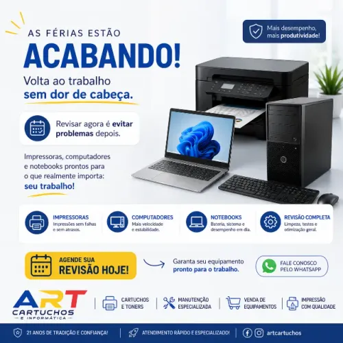 Faça a manutenção de sua impressora e computador