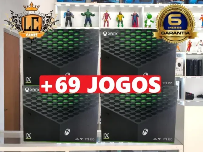 XBOX SERIES X 1TB COM 69 JOGOS + O6 MESES GARANTIA ( LOJA FISICA )