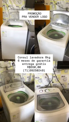 Máquina de lavar Consul Lavadora 8kg 
