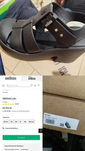 Melissa lulu nova na caixa nunca usada