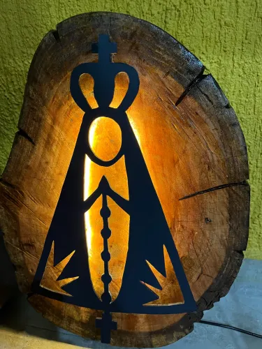 Luminária rústica