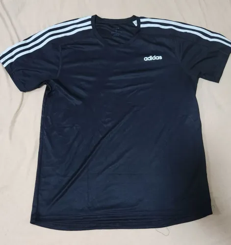 Camiseta Adidas Climalite Preta G - Três Listras - Academia