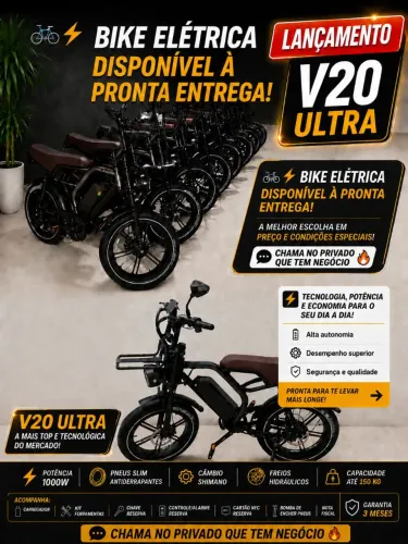 Bicicleta elétrica nova em 21 x de 446,25.