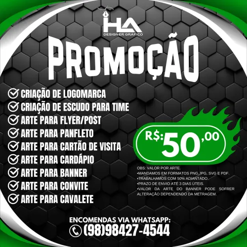 Artes gráficas profissionais por R$:50,00