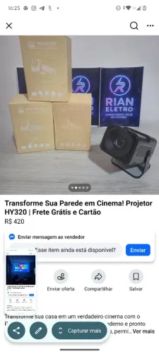 Projetor hy320 novo