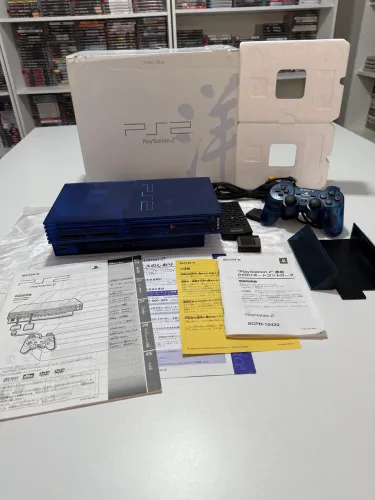 Ps2 Fat Ocen Blue CIB Zerado