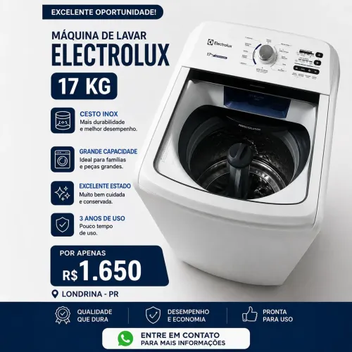 MÁQUINA DE LAVAR ELETROLUX 17KG