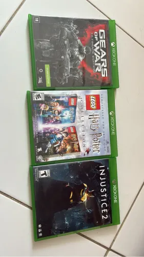 Gears of war ultimate edition + lego harry potter coleção e injustice 2 - jogos xbox