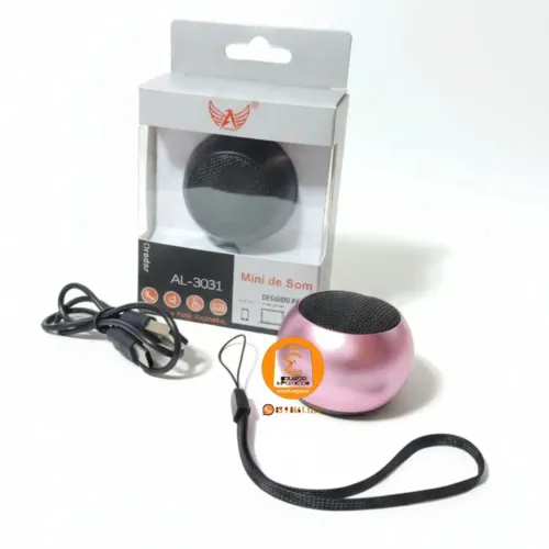 Mini Caixinha de Som de Metal, Bluetooth Amplificada 5W Potente