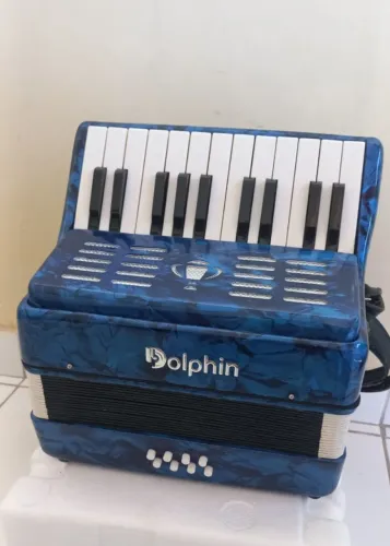 Vendo acordeon Dolphin de 8 baixos e 22 teclas, boa sonoridade; muito bem conservado.