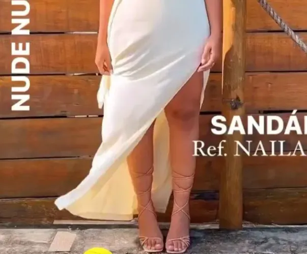 Sandália nude 37