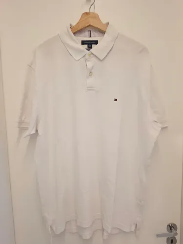 Polo Tommy Hilfiger Branca XL Regular Fit Stretch