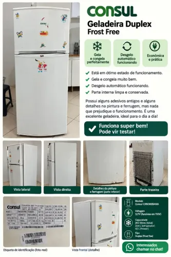 Geladeira CONSUL Duplex Frot Free