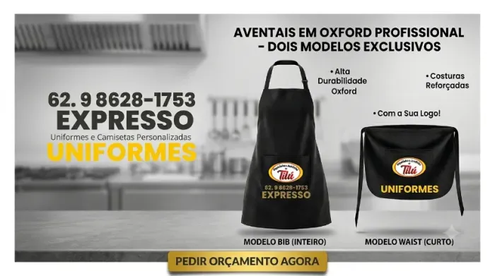 Avental com bolso personalizados com Logomarca de sua empresa