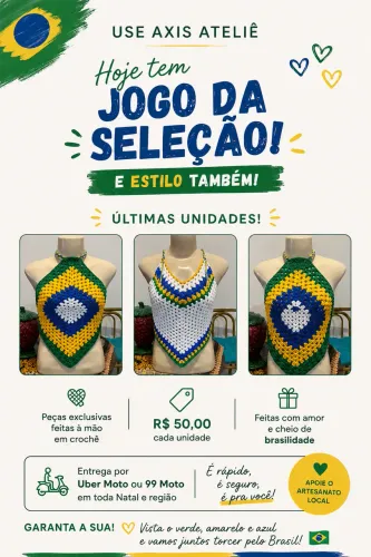 Blusa crochê Brasil