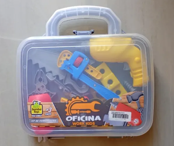 Maletinha de Ferramentas Oficina Work Kids - Samba Toys + Brinde
