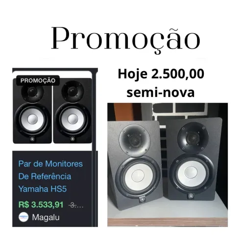 Monitores de referência HS5 da Yamaha