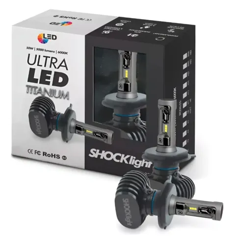 Par de Lâmpadas H3 Ultra LED Titanium ShockLight