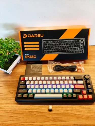 Teclado mecânico sem fio DAREU switch red com rodinha