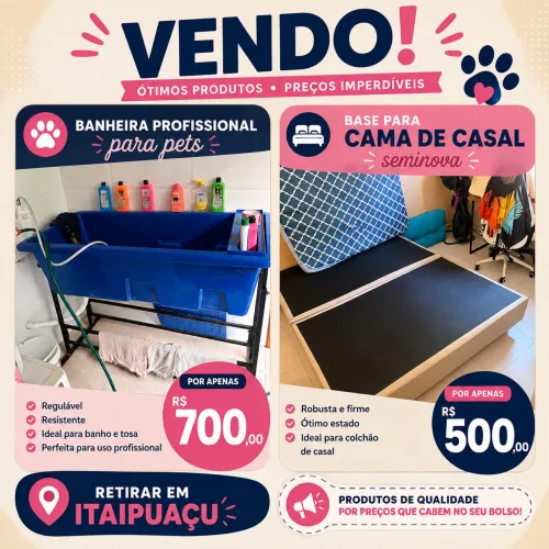BANHEIRA PET REGULÁVEL - excelente! 