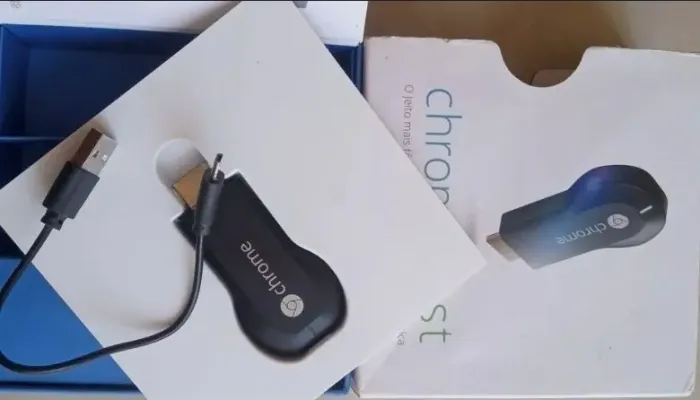 Google Chromecast na caixa