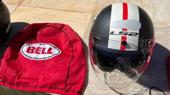 Capacete LS2 Aberto Original Preto - Excelente Estado + Capa Bell