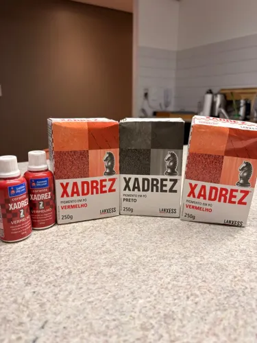 Kit / Lote de corantes pigmento Xadrez - Vermelho e preto - Lacrado
