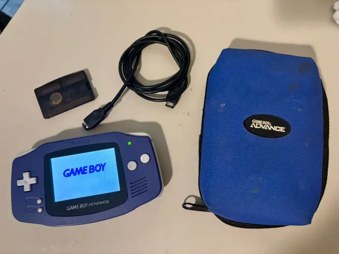 Game Boy Advance c/ tela iluminada + 135 Jogos + Case + Link Cable