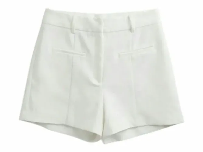 short alfaiataria feminino na cor branca (tam 40)! marca collection.