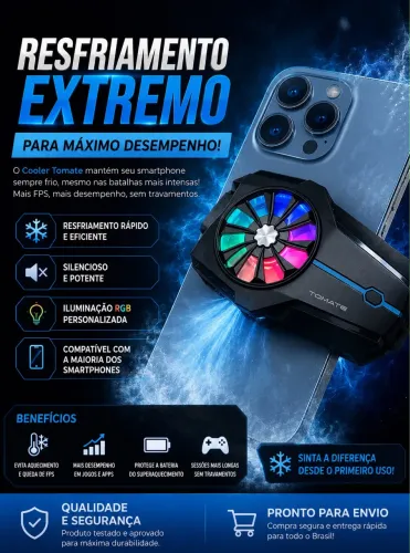Cooler para resfriar celular e jogos